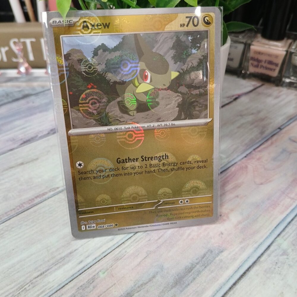 Axew Reverse Holo Pokeball
